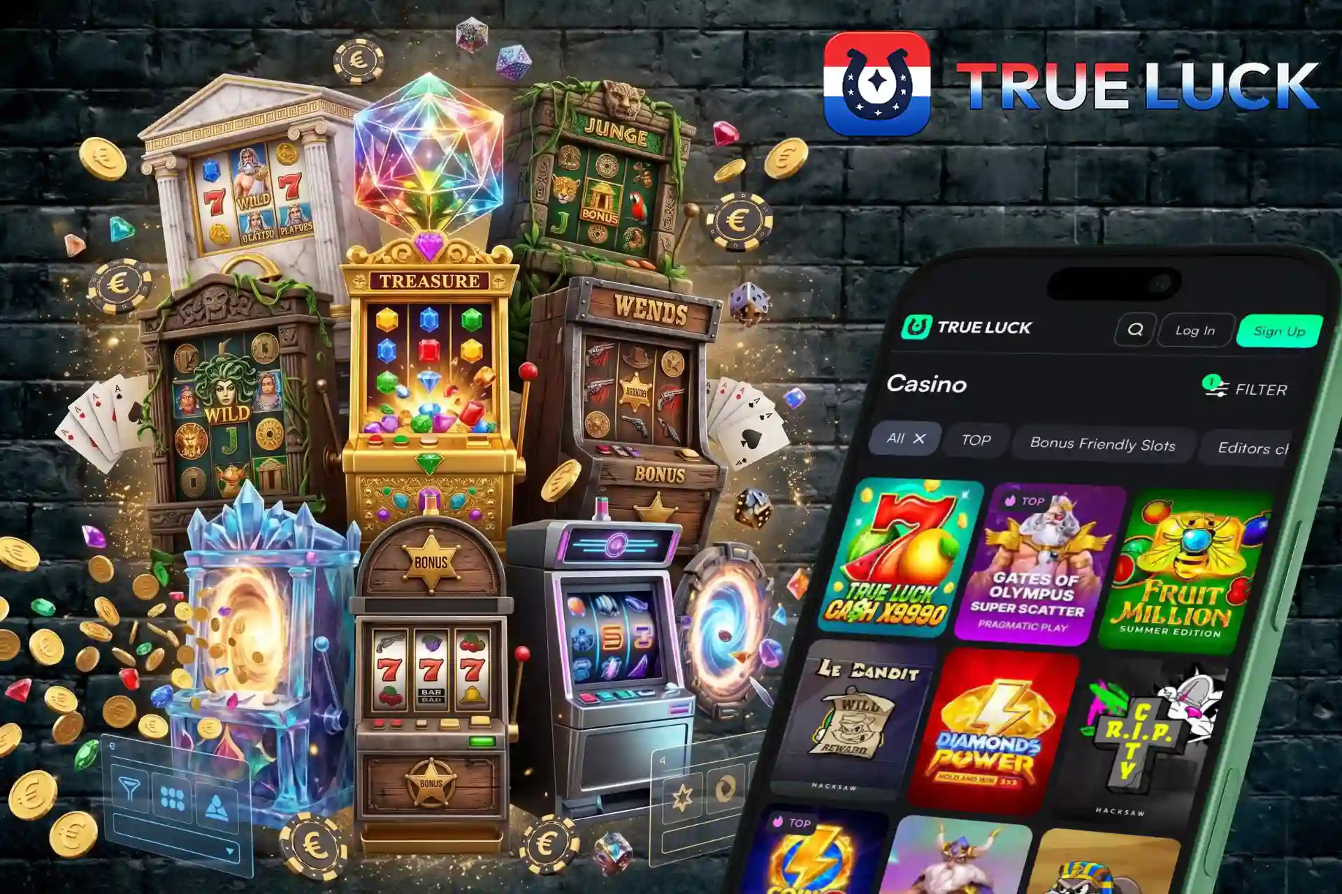 TrueLuck Casino met duizenden slots, jackpots en casinospellen van bekende providers